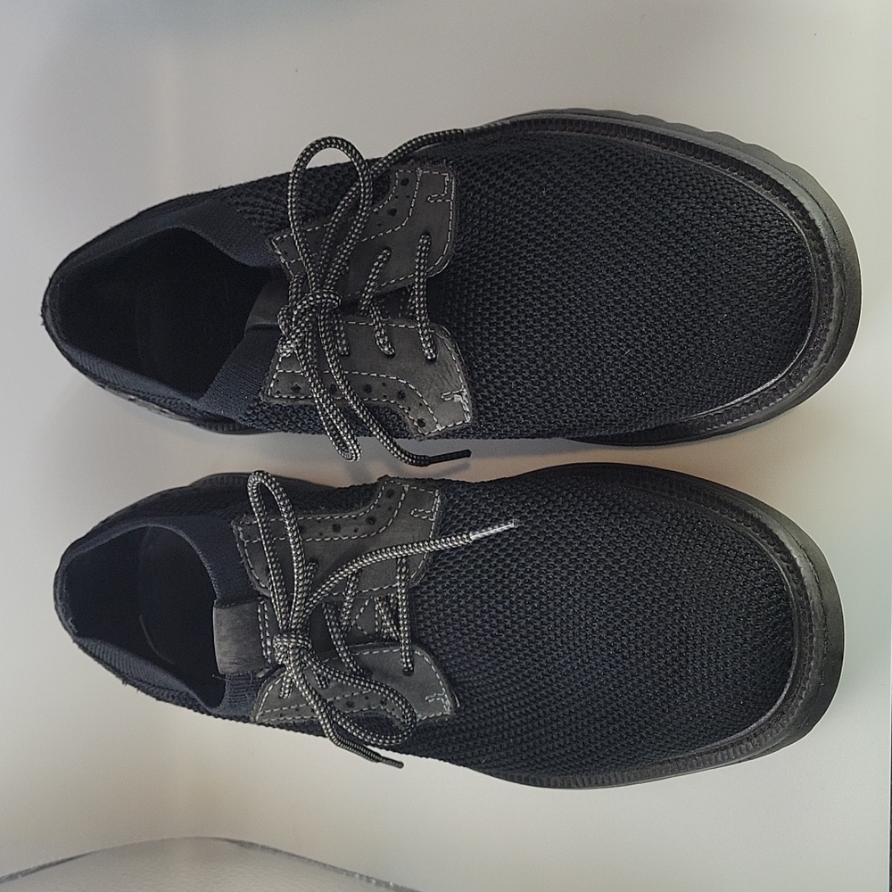Dockers Einstein Leather & Knit black oxford shoes size 8 Men's